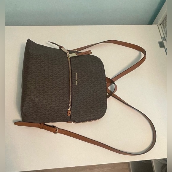 Michael Kors Rhea Medium Slim Logo Backpack - Picture 11 of 16